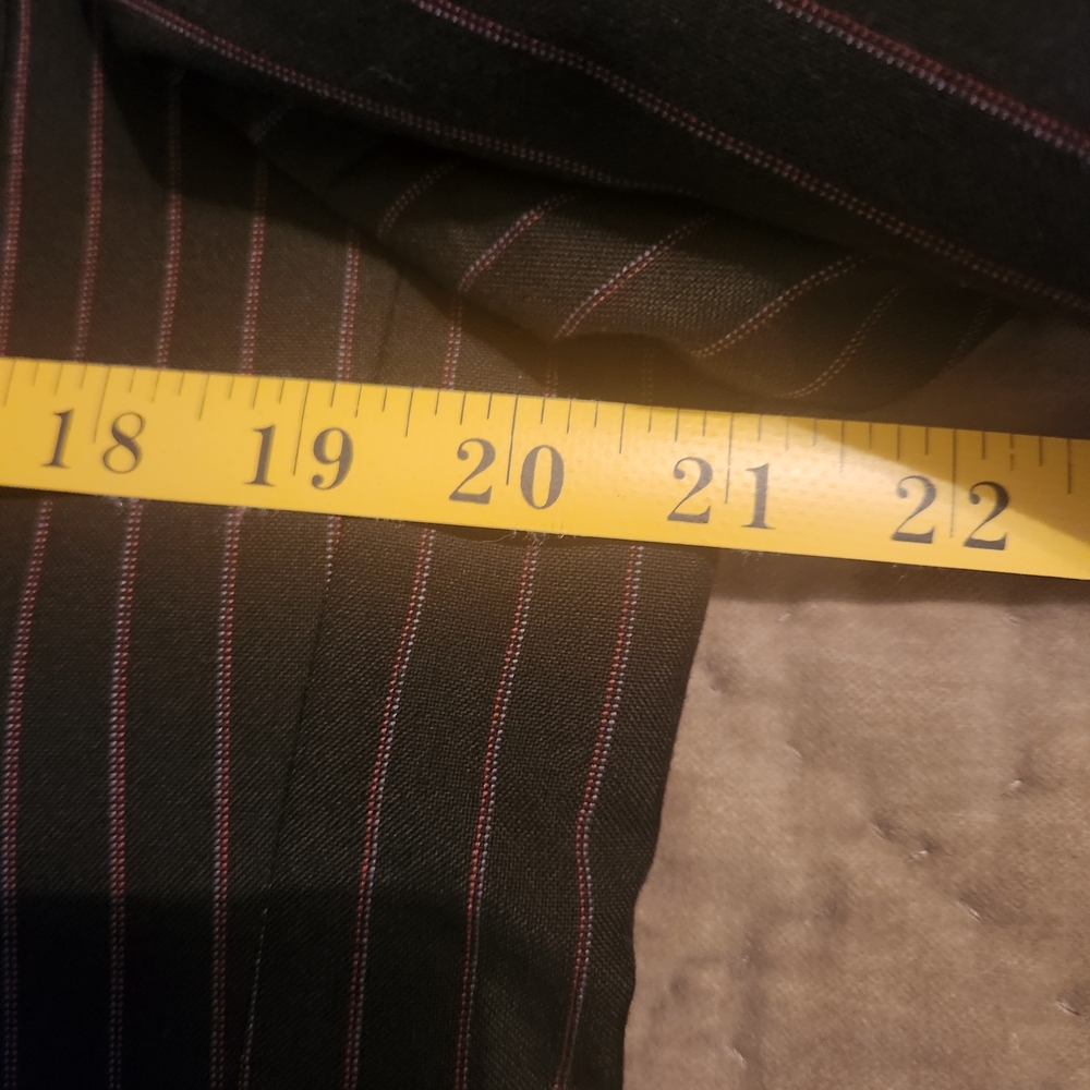 4 You Scandinavia Men's Pinstripe Blazer - Black With Red And White - Picture 9 of 13